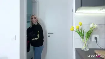 GERMAN SCOUT - YOUNG BLUE EYES TEEN MARILYN FUCK AT STREET CASTING