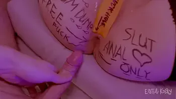 Hey, isn't she your wife? She's tied up and fucked at the party. Pretty anal whore.