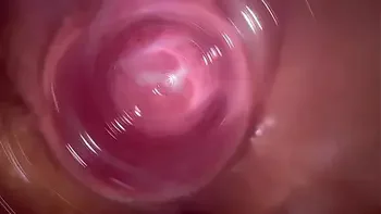 Camera deep inside my creamy pussy