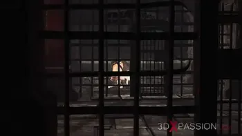 Dwarf knight plays with a sexy young princess slave in the medieval castle