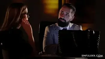 Secretary tied and fucked on the staircase