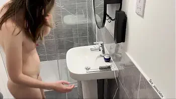 I caught my gorgeous roommate taking a shower