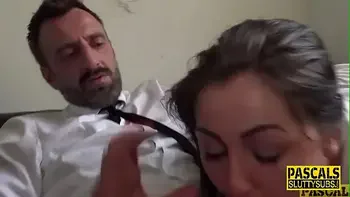 Tattooed fetish submissive deep throats