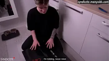 Thanked the delivery girl for delivering a heavy package | Tantaly doll | threesome with a doll