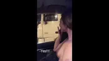 I make truck’s drivers happy showing them boobs on road.
