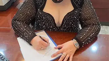 Female Boss Gets Her Panty Taken Off By Horny Employee (Big Ass Blonde Pawg Milf Gets Fucked & Pussy Eating)