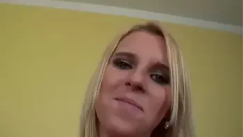 I fuck this horny blonde with perfect tits until I cum all over her shaved pussy