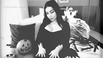 HORROR PORN Virtual sex GFE POV SEX with Morticia Addams cosplay  you fucking Morticia in POV doggystyle riding and cum in her mouth