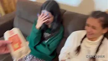 They picked up two beauties with a friend and fucked them hard