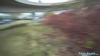 Public Agent Cute little Russian loves to ride cowgirl on a big fat cock