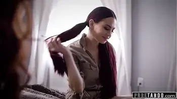 PURE TABOO Step-Sister Assumes Siblings Identity To Fuck Lesbian Crush