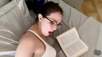 Stepson fucks his sexy stepmom while she is reading a book