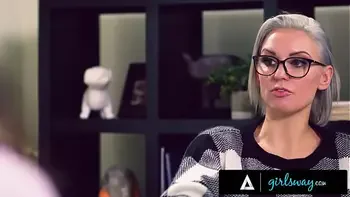 GIRLSWAY - Busty Counselor Kenzie Taylor Fucks Asian Kimmy Kimm & Her Wife To Save Their Marriage