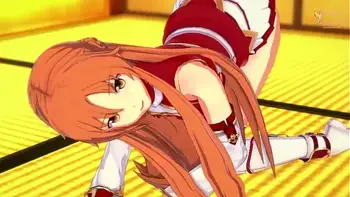 Asuna unplanned sex POV in a village room online