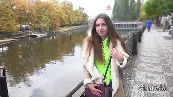 Pickup of a young Ukrainian girl and her quality blowjob. Elle Rose with Vira Gold