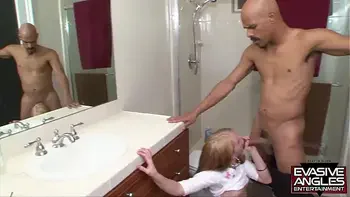 EVASIVE ANGLES Tiny Blonde Teen Fucks Huge Black Cock