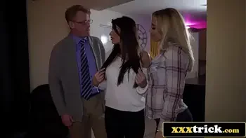 Gorgeous British MILF Joins Pervy Neighbor Couple For Threesome