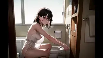 Horny girls want to share a private moment in toilet (with pussy masturbation ASMR sound!) Uncensored Hentai