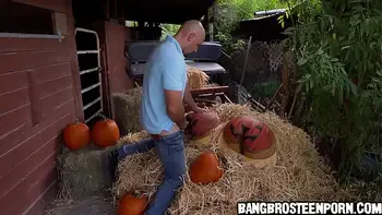 Fucking two big pumpkin asses