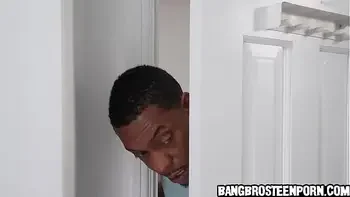 She asked her black neighbor if she could come in and take a shower since she has plumbing issues are her place