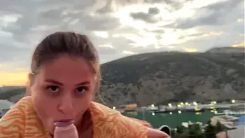 Sunset Is More Beautiful When A Cock Is In A Beauty's Mouth. Full In SHEER