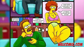 Returning the kindness! Swap wives! The Simptoons, Simpsons porn