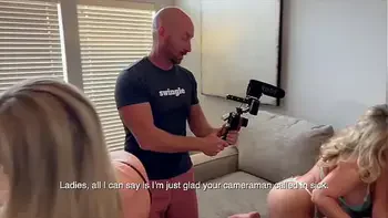 7 Hotwives Fucking the Camera guy!!! Reverse Gangbang!