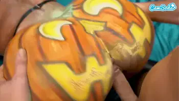 Big Ass Blonde Fucked And Cum On Pumpkin Cosplay
