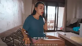 DAY 1-3 Stepmom share bed with stepson at holiday. Surprise fuck with cum in pussy and mouth