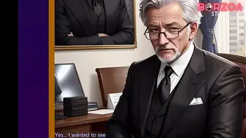 Step-Grand-Daddy's big dick cum's in mouth to virgin teen in school office