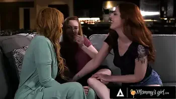 MOMMY'S GIRL - Naughty Stepsisters Madi Collins & Scarlett Mae Seduce Busty Stepmom Lauren Phillips