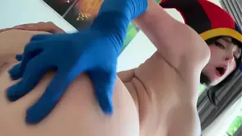 Pomni from The Amazing Digital Circus Deepthroats, Footjobs and Rough Fucks till 2 Cumshots