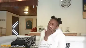 African Casting - Shy Amateur Ebony Teen In A Hot Interracial Scene