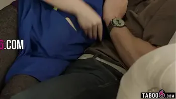 Married latina maid cheats with wealthy homeowner with husband right there