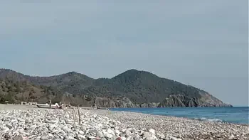 Risky public blowjob on the beach with cum swallow