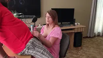 Stepmom giving me a handjob before bedtime