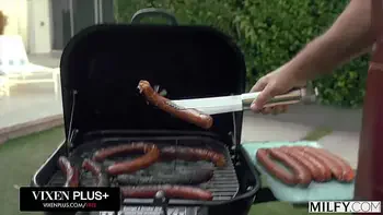 VIXENPLUS Bombshell MILF Brandi cheats on her husband while he listens