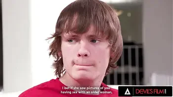 DEVILS FILM - Hot Big Titties MILF Lauren Phillips Titty Fucks Her Teen Stepson