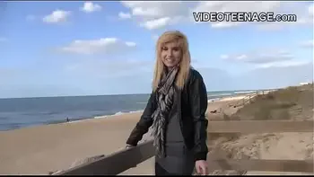 blonde teen does porn casting