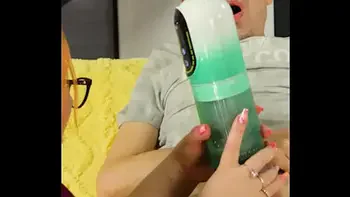 MY STEP MOM CAUGHT ME JERKING OFF AND MILKED MY CUM