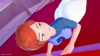 desnudando a Gwen en la cama para poder follarla mejor (versión adulta) (hentai) (sin censura)