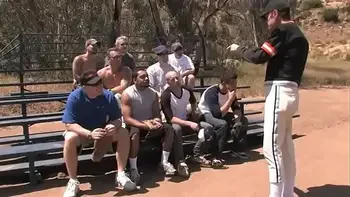 A baseball team full of sluts uses their bodies to distract the opponent