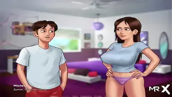 SummertimeSaga - Jerking Off On Parents Bed With Mature Woman's Panties E1 # 36