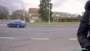 Public Agent Sexy college friend fucked in laundry room