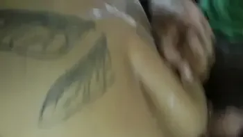 Very exciting car exhibition with a black girl who has an unusual clitoris