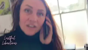 Creampie Stepmom while she takes a work call