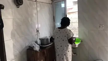 KITCHEN FREESTYLE SEX WITH THE SEXY HOUSE MAID