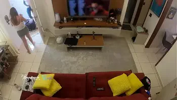 Hot wife Thay Ksada was recognized by the delivery man, she lets him suck her on the living room sofa - with English subtitles - teaser