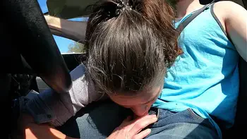 Lucky uber driver - wife swallows jizz