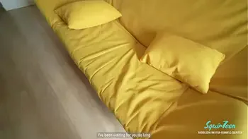 The hottest slut wife in ripped leggings cheats on her husband while he is in the shower